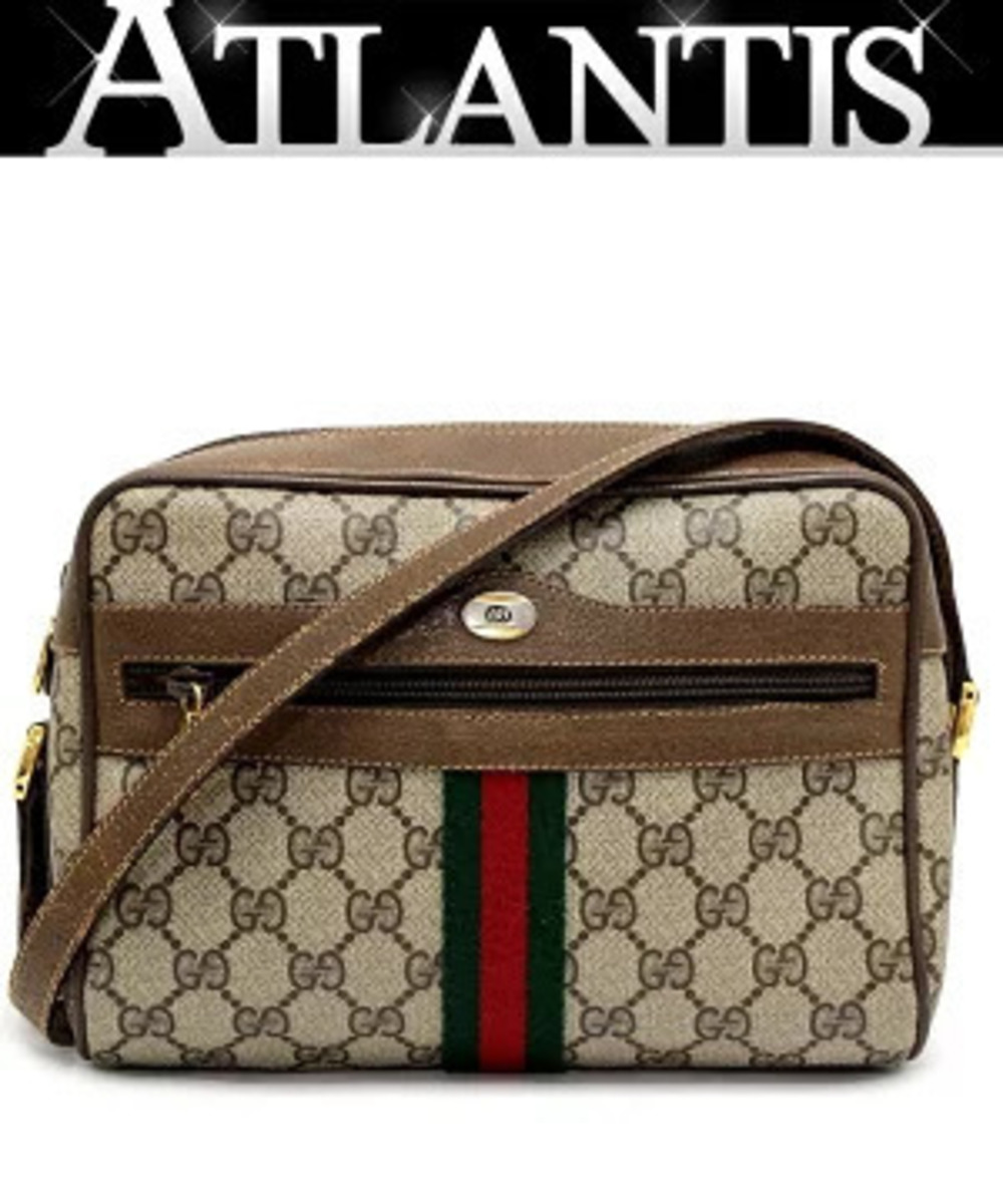 Gucci Sherry GG Shoulder Bag Beige Cream x Brown